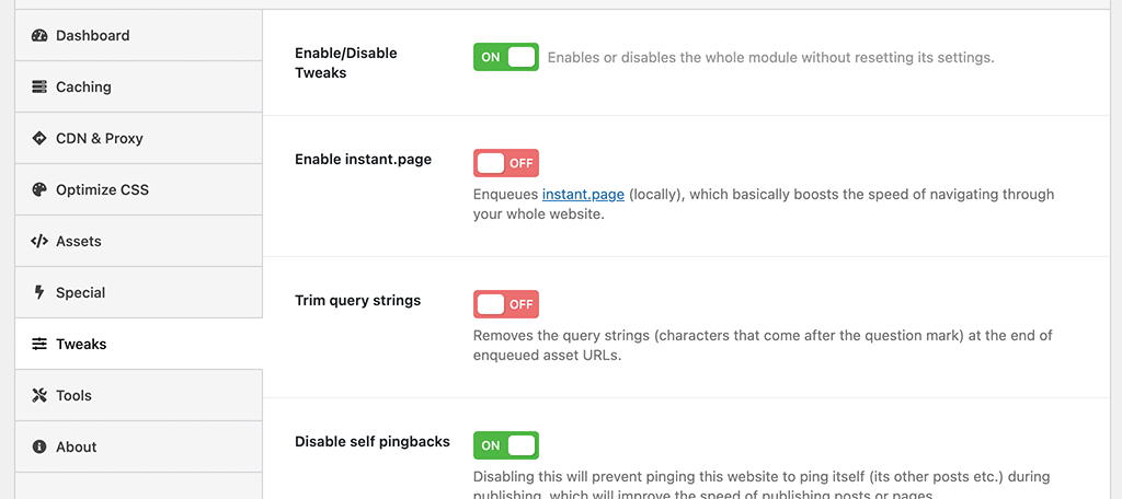 التعديلات الدقيقة Tweaks 