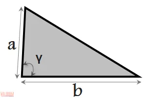 حساب مساحة مثلث بدلالة ضلعين وزواية