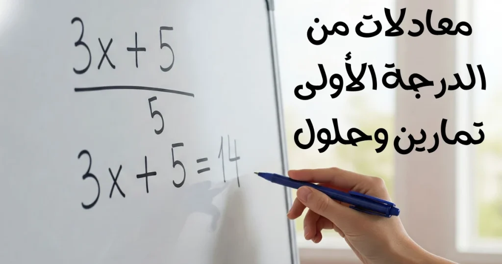 تمارين معادلات من الدرجة الاولى مع كتاب pdf