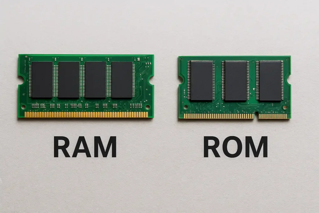 الفرق بين ­ذاكرة الوصول العشوائي (RAM) وذاكرة القراءة فقط (ROM)