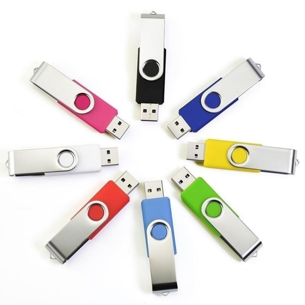 فرافو ذاكرة فلاش USB 2.0 سعة 4GB متعددة الالوان 10 عبوات صغيرة السعة لماكينات الخياطة - الوان متنوعة لسهولة التعرف على USB...