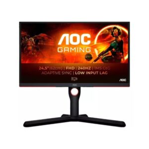 AOC شاشة العاب 25G3ZM - 24.5 انش 240Hz FHD، ام بي ار تي 0.5 مللي ثانية، فري سينك بريميوم (1920x1080، HDMI 2.0 × 2، منفذ عر...