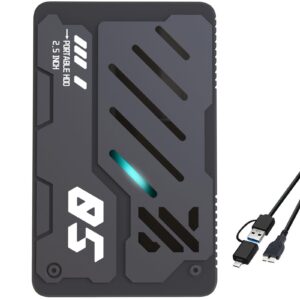 تيانكن قرص صلب خارجي محمول فائق النحافة بمنفذ USB 3.0 HDD للكمبيوتر واللاب توب وماك واكس بوكس ون وبلاي ستيشن 4 وبلاي ستيشن...