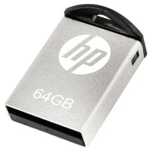 HP ذاكرة فلاش USB 2.0 سوبر ميني معدنية مضادة للصدمات والرذاذ والغبار v222 W hpfd222 W - 64