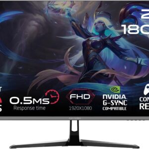 GAMEON GOPS27180IPS Pro-Series, Black Gamin Monitor 27 Inch, 1920 * 1080 FHD IPS Panel, 180Hz Refresh Rate, 0.5ms Response...
