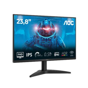 AOC شاشة العاب FHD 24B36X 24 انش، 144 هرتز، IPS، ام بي ار تي 0.5 مللي ثانية، مزامنة تكيفية، HDR10، (1920x1080، HDMI 1x 1....