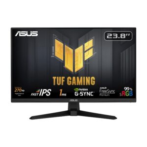 شاشة ألعاب تي يو اف VG249QM1A - 24 بوصة FHD (1920x1080)، IPS سريع، كسر سرعة المعالج 270 هرتز، ضبابية حركة منخفضة للغاية، 1...