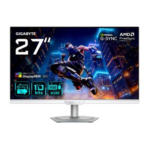 جيجابايت شاشة العاب M27UP ايس 27 انش 4K UHD - وضع مزدوج (4K 160Hz او FHD 320Hz)، 3840 × 2160، 1 مللي ثانية، 350 قرص مضغوط/...