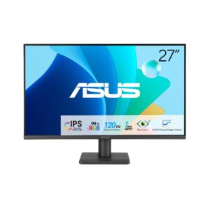شاشة ألعاب اي كير VA279HG للعناية بالعين من اسوس 99% sRGB 27 بوصة FHD/IPS، بدون إطار، 120 هرتز مزامنة تكيفية 1 مللي ثانية ...