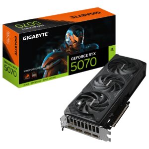 بطاقة رسومات جيفورس RTX 5070 ويندفورس معالج لزيادة السرعة 12 جيجابايت - 16 GB GDDR7، 256 بت، PCI-E 5.0، 2542 ميجاهرتز، 3 ×...