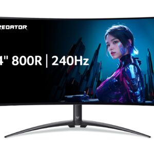 ايسر شاشة العاب بريداتور X34 34 انش UWQHD 3440 × 2440 OLED 800R منحنية | AMD فري سينك بريميوم برو | 240Hz | 0.01ms | شاشة ...