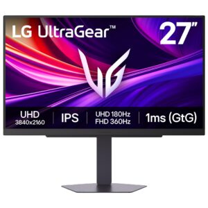 LG شاشة العاب 27G810A-B 27 انش الترا جير 4K UHD (3840 × 2160) IPS وضع مزدوج UHD 180Hz او FHD 360Hz 1 مللي ثانية انفيديا جي...
