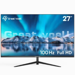 شاشة العاب 27 انش من جريت فويل 100Hz FHD (1920×1080P)، HDR، 99% sRGB، فري سينك، مكبرات صوت مدمجة، مضادة للضوء الازرق، قابل...