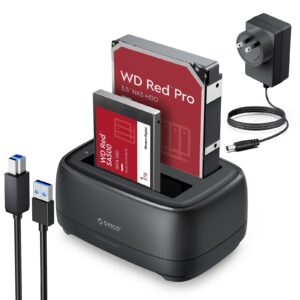 اوريكو قاعدة قرص صلب خارجي/ استنساخ ساتا الى USB C لسيجيت 2.5 انش/3.5 انش سامسونج دبليو دي كروشال سانديسك SSD HDD، فتحة مح...