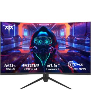 KTC شاشة العاب منحنية 32 انش VA 1500R، 2K QHD 1440P@180Hz، 1ms MPRT، فري سينك بريميوم، جي سينك، HDR10، 122%sRGB، فيسا، HMD...