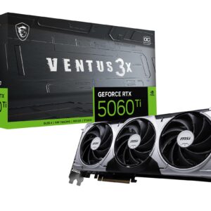 MSI بطاقة رسومات للالعاب RTX 5060 Ti 8G فينتوس 3X OC (8GB GDDR7، 128 بت، اداء فائق: 2602 ميجاهرتز، منفذ عرض x3 2.1a، HDMI ...