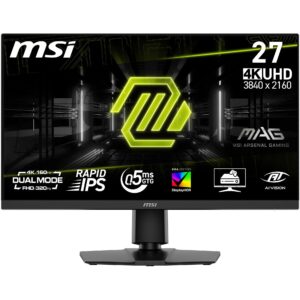 MSI شاشة العاب 272URDF E16 من ماج 27 انش UHD - لوحة IPS سريعة 3840 × 2160، 0.5 مللي ثانية، شاشة HDR 400، رؤية ذكاء اصطناع...