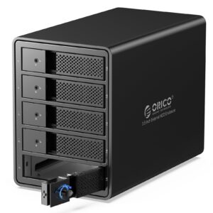 اوريكو قرص صلب خارجي بمنفذ USB 3.0 3.5 انش يدعم 80 تيرابايت (5 × 16 تيرابايت) من خليط معدني من الالومنيوم مع مروحة / 150 و...