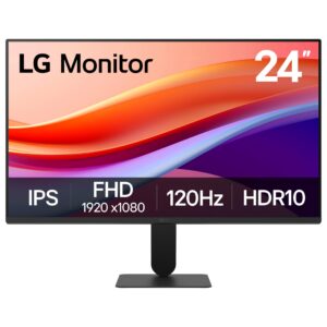 شاشة كمبيوتر 24U411A-B 24 بوصة FHD (1920 × 1080) IPS، 120 هرتز بـHDR10 ووضع القراءة ووميض آمن وHDMI، بقاعدة حامل رفيعة من ...