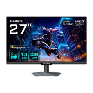 جيجابايت شاشة العاب M27UP 27 انش 4K UHD - وضع مزدوج (4K 160Hz او FHD 320Hz)، 3840×2160، 1 مللي ثانية، 350 قرص مضغوط/متر مر...
