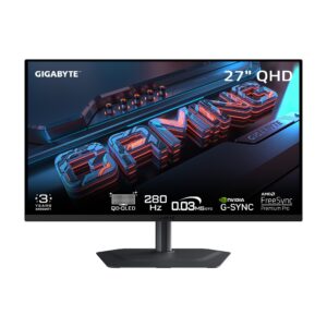 جيجابايت - MO27Q2A - شاشة العاب QD-OLED 27 انش - QHD 2560x1440-280Hz - GTG 0.03ms - AMD فري سينك بريميوم برو متوافقة مع جي...