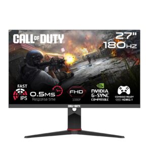 شاشة ألعاب كول اوف ديوتي سلسلة COD27FHD180IPS 27 بوصة شاشة ألعاب FHD 1080 بكسل 180 هرتز IPS و0.5 مللي ثانية شاشة ألعاب عري...