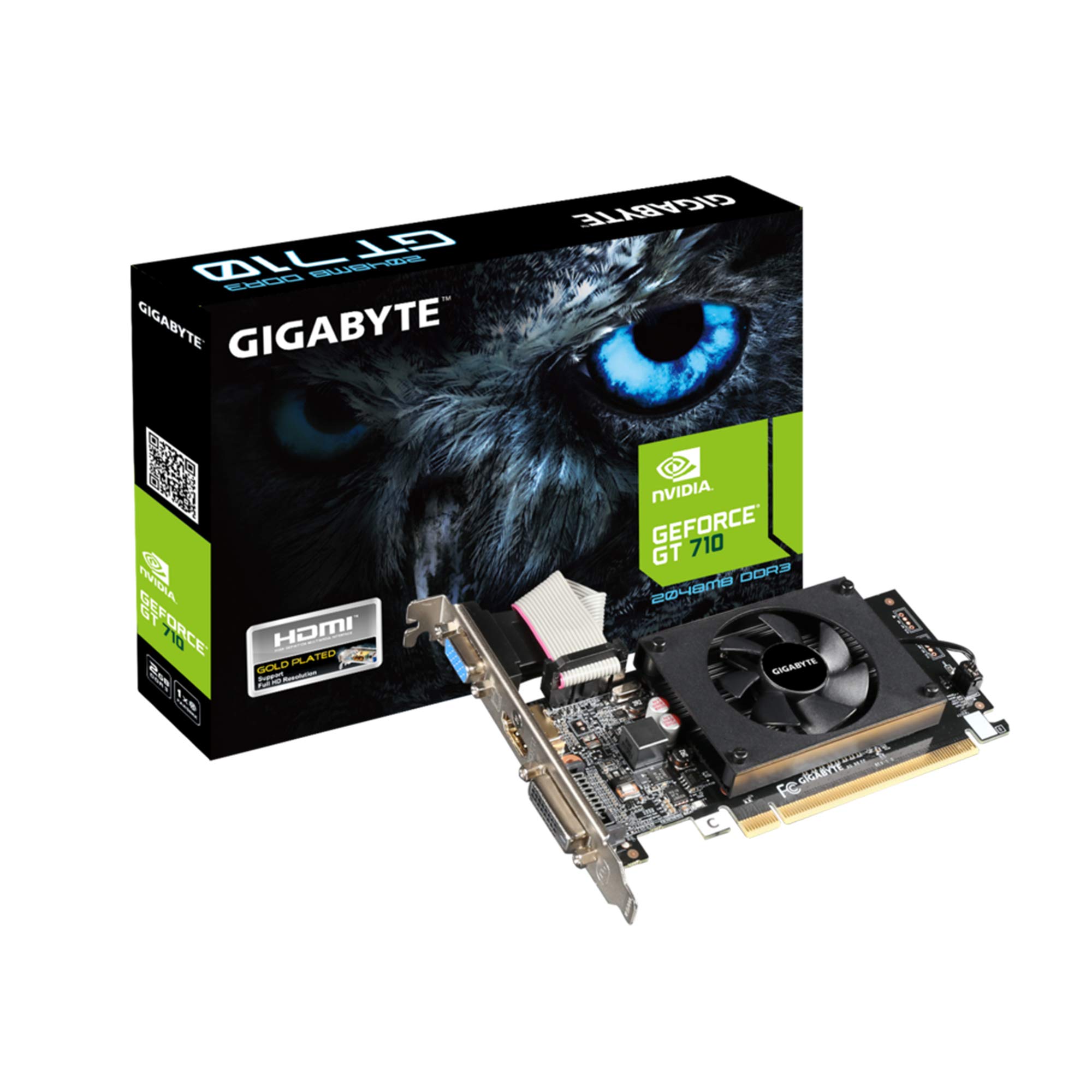 جيجابايت بطاقة رسومات جيفورس جي تي 710 2GB DDR3 (GV-N710D3-2GL)