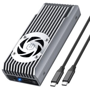 حافظة خارجية من الالومنيوم [20Gbps] M.2 من جروجير لـM.2 NVMe 2280 SSD، مفتاح ام،منفذ الملحقات الاضافية السريع 4X، USB-C 20...