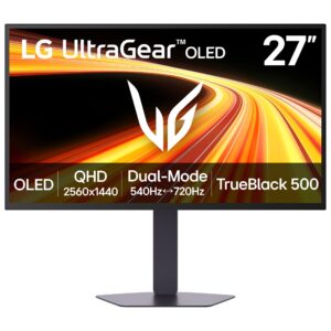 27GX790B-B OLED الترا جير QHD (3440 × 1440)، وضع مزدوج (QHD 540Hz/HD 720Hz)، 0.02 مللي ثانية، ترو بلاك 500، انفيديا جي سين...