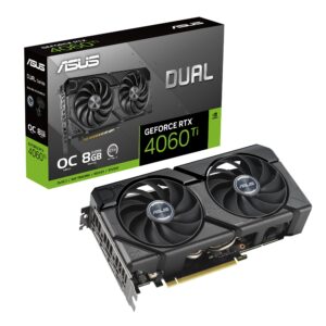 بطاقة رسومات جيفورس RTX™ 4060 Ti EVO OC المزدوجة بتصميم مزودة بذاكرة GDDR6 بسعة 8 جيجابايت ومنفذ PCIe 4.0 ومنفذ HDMI 2.1a ...