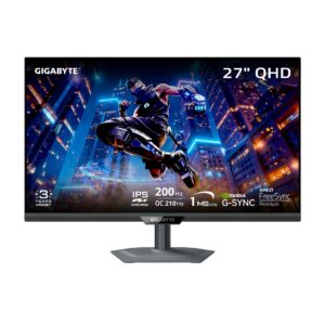 جيجابايت - شاشة العاب M27Q2-27 SS IPS - QHD 2560x1440-200Hz/OC 210Hz - GTG 1ms - AMD فري سينك بريميوم، متوافقة مع جي سينك...