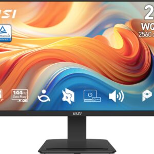 MSI شاشة كمبيوتر برو MP273Q E14 IPS 27 انش (27 انش) 2560 × 1440 (QHD)، 144 هرتز، مزامنة تكيفية، HDMI، منفذ DP، حامل فيسا، ...