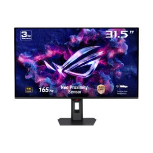 شاشة ألعاب روج ستريكس من اسوس، 31.5 بوصة، دقة 4K UHD QD-OLED (3840 × 2160)، معدل تحديث 165 هرتز، زمن استجابة 0.03 ميلي ثان...