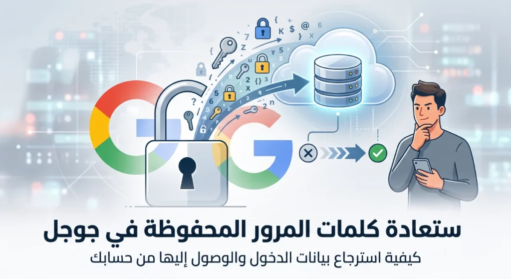 استعادة كلمات المرور المحفوظة في جوجل