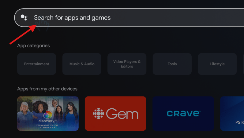 search for app