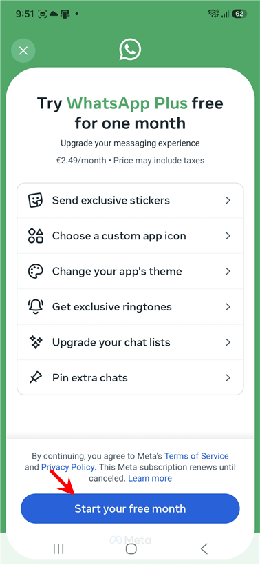 مميزات اشتراك Whatsapp plus
