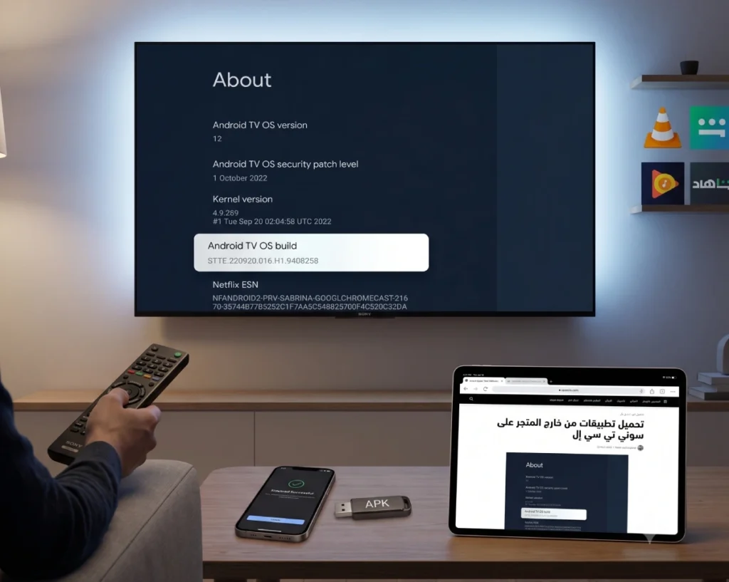 تحميل تطبيقات على شاشة سمارت سوني TCL من خارج المتجر
