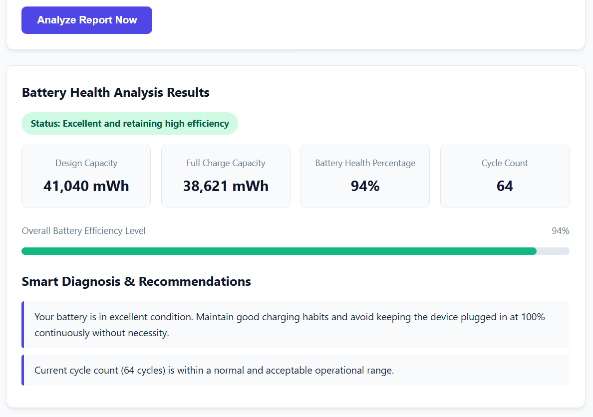laptop-battery-AI-analysis-tool windows11